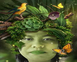 A person with birds on the head

Description automatically generated with low confidence