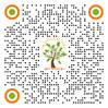 A black and orange dots with a tree and text

Description automatically generated