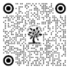 A black and white image of a tree with circles and a tree

Description automatically generated