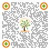 A black dots with orange circles and a tree

Description automatically generated