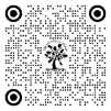 A black and white image of a tree with circles and a tree

Description automatically generated
