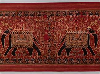 Patolu with Elephant Design. Date: late 18th century. India (Gujarat) for the Indonesian market. Accession number: 2012164.