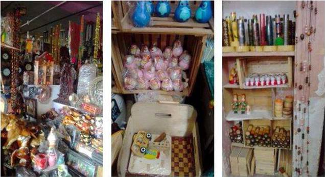A collage of shelves with objects

Description automatically generated