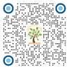 A black and blue dotted pattern with a tree and text

Description automatically generated