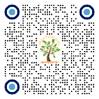 A qr code with a tree and a logo

Description automatically generated