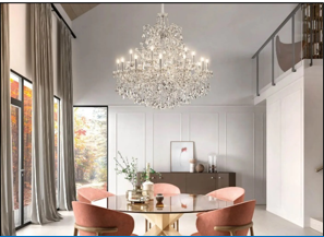 A chandelier in a room

AI-generated content may be incorrect.