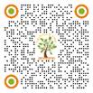 A qr code with a tree and orange circles

Description automatically generated