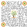 A black and orange dots with a tree and text

Description automatically generated