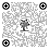 A black and white image of a tree and circles

Description automatically generated