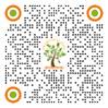 A black and orange dots with a tree and text

Description automatically generated