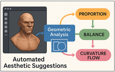 Automated Aesthetic Suggestion Mechanism for AI-Assisted Digital Clay Modeling