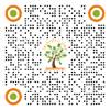 A qr code with a tree and orange circles

Description automatically generated