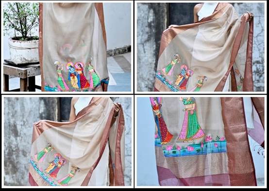 A collage of a person holding a scarf

Description automatically generated
