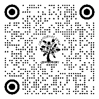 A black and white image of a tree with circles and a logo

Description automatically generated
