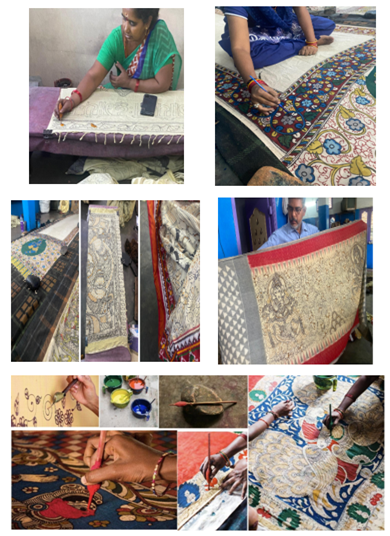 A collage of a person painting a rug

Description automatically generated