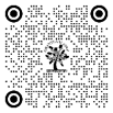 A black and white image of a tree with circles and a tree

Description automatically generated