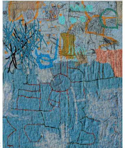 A blue and orange art piece

Description automatically generated