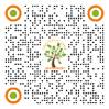 A black and orange dots with a tree and text

Description automatically generated