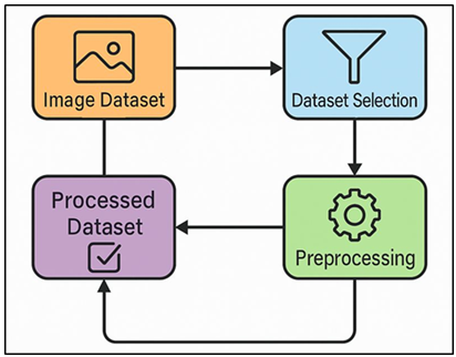 Flowchart of Dataset Selection and Preprocessing for Educational Style Transfer Applications