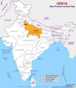 A map of india with orange and white borders

Description automatically generated