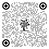 A black and white image of a tree with circles and a logo

Description automatically generated