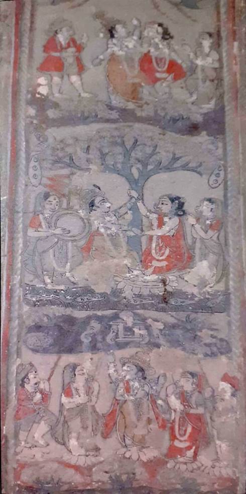 A picture containing text, old, painting, fabric

Description automatically generated