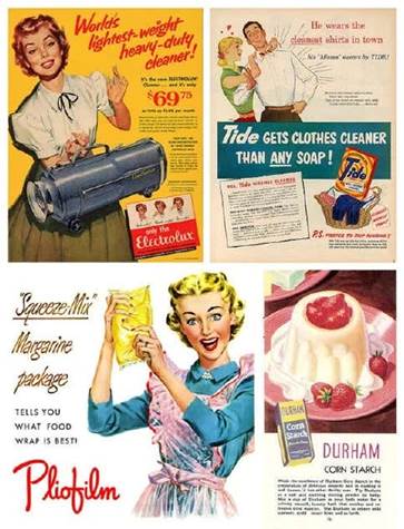 A collage of vintage ads

Description automatically generated