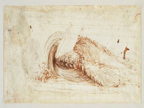 Leonardo da Vinci (Vinci 1452-Amboise 1519) - Recto: Studies of flowing ...