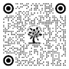 A black and white image of a tree with circles and a logo

Description automatically generated