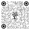 A black and white image of a tree with circles and a tree

Description automatically generated