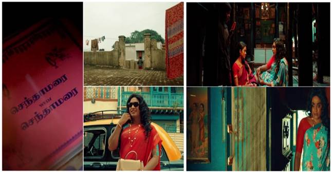 A collage of a person in red

Description automatically generated