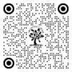 A black and white image of a tree with circles and a tree

Description automatically generated