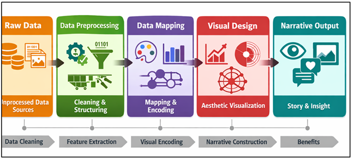 Raw Data Transformation into Visual Narratives