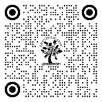 A black and white image of a tree with circles and a logo

Description automatically generated