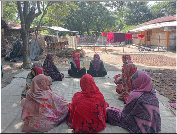 Figure 1 Midwives & Community Health Worker is Conducting Health Education Session with Women at Kutubdia villages.