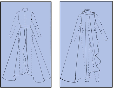A drawing of a dress

Description automatically generated