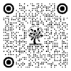A black and white image of a tree with circles and a tree

Description automatically generated