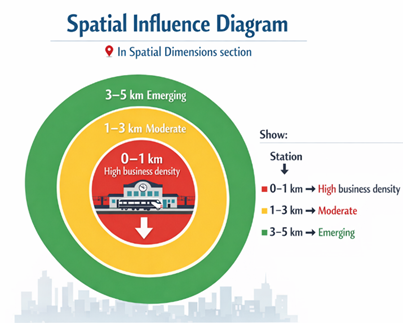 Spatial Influence Zones around RRTS Stations