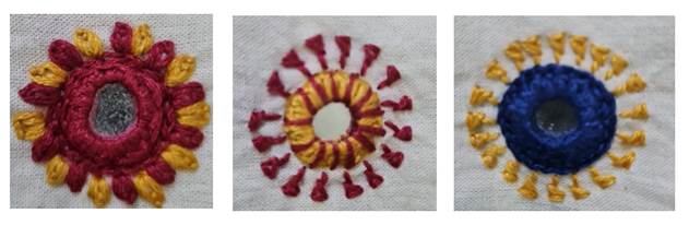 A picture containing flower, pattern, needlework, embroidery

Description automatically generated