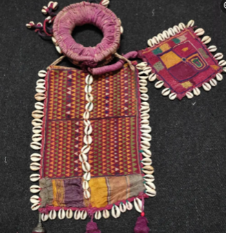 A picture containing fashion accessory, pattern (fashion design), handmade

Description automatically generated