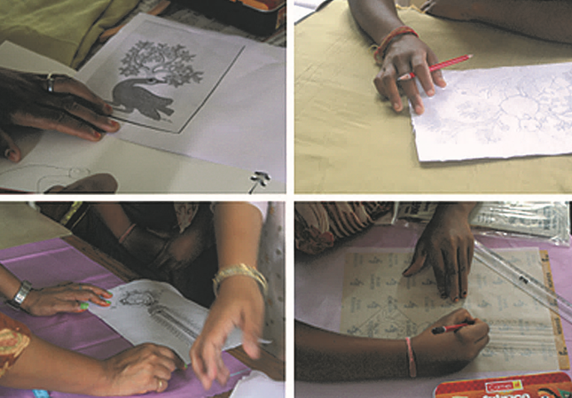 A collage of hands writing on paper

Description automatically generated