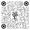 A black and white image of a tree with circles and a logo

Description automatically generated