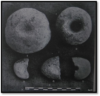 A group of round objects with holes

Description automatically generated