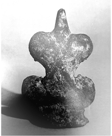 A close-up of a stone object

Description automatically generated